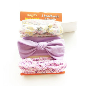 3Pcs Cute Rabbit Ear Baby Headband Neonata Bow Flower Elastic Bandanas Baby Girls Headbands Children Turban Hair Accessories Set