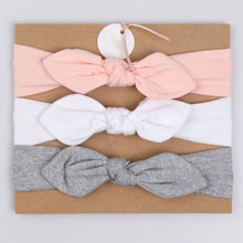 Load image into Gallery viewer, 3Pcs Cute Rabbit Ear Baby Headband Neonata Bow Flower Elastic Bandanas Baby Girls Headbands Children Turban Hair Accessories Set
