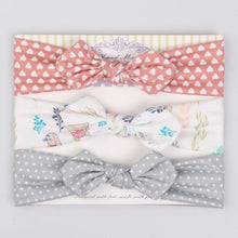 Load image into Gallery viewer, 3Pcs Cute Rabbit Ear Baby Headband Neonata Bow Flower Elastic Bandanas Baby Girls Headbands Children Turban Hair Accessories Set