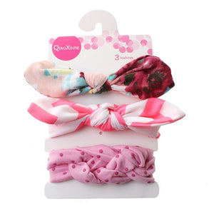 3Pcs Cute Rabbit Ear Baby Headband Neonata Bow Flower Elastic Bandanas Baby Girls Headbands Children Turban Hair Accessories Set