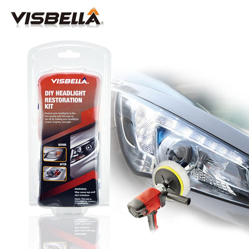 VISBELLA Headlamp Brightener Kit DIY Headlight Restoration for Car Head Lamp Lenses Deep Clean Head Light Polish Paste Best One