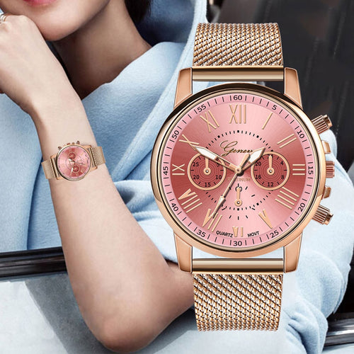 2019 Best Sell Watch Luxury Quartz Sport Military Stainless Steel Dial Leather Band Wrist Watch Dropshipping relogio feminino S7