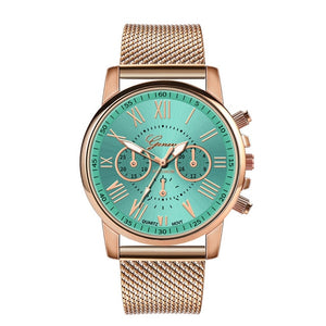 2019 Best Sell Watch Luxury Quartz Sport Military Stainless Steel Dial Leather Band Wrist Watch Dropshipping relogio feminino S7