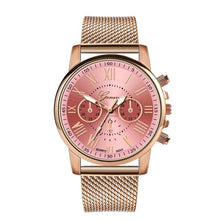Load image into Gallery viewer, 2019 Best Sell Watch Luxury Quartz Sport Military Stainless Steel Dial Leather Band Wrist Watch Dropshipping relogio feminino S7