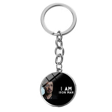 Load image into Gallery viewer, SONGDA Movie Iron Man Arc Reactor Keychain Tony Stark Marvel The Avengers 4 Age Of Ultron Glass Key Ring Car Cool Key Holder Men