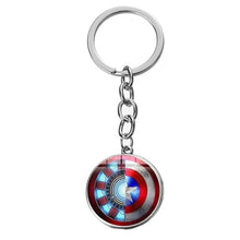 Load image into Gallery viewer, SONGDA Movie Iron Man Arc Reactor Keychain Tony Stark Marvel The Avengers 4 Age Of Ultron Glass Key Ring Car Cool Key Holder Men