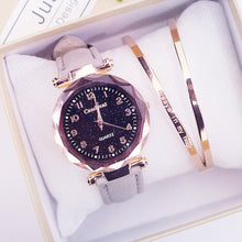 Load image into Gallery viewer, Quartz Wristwatches Fashion Starry Sky Women Watches Hot Sale Leather Ladies Bracelet Watch Casual Female Clock Relogio Feminino