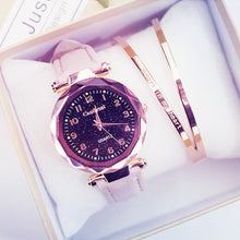 Load image into Gallery viewer, Quartz Wristwatches Fashion Starry Sky Women Watches Hot Sale Leather Ladies Bracelet Watch Casual Female Clock Relogio Feminino