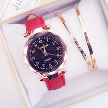Load image into Gallery viewer, Quartz Wristwatches Fashion Starry Sky Women Watches Hot Sale Leather Ladies Bracelet Watch Casual Female Clock Relogio Feminino