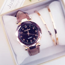 Load image into Gallery viewer, Quartz Wristwatches Fashion Starry Sky Women Watches Hot Sale Leather Ladies Bracelet Watch Casual Female Clock Relogio Feminino