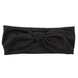 Baby Kids Girls Rabbit Bow Ear Hairband Headband Turban Knot Head Wraps Cotton Blends Unisex Black Pink Red Hot pink Green