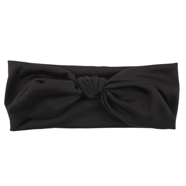Baby Kids Girls Rabbit Bow Ear Hairband Headband Turban Knot Head Wraps Cotton Blends Unisex Black Pink Red Hot pink Green