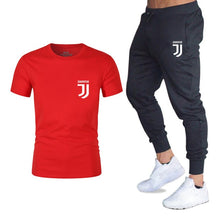 Load image into Gallery viewer, Hot 2019 summer new brand short sleeve shirt men sportswear suit men&#39;s sweatshirt men&#39;s brand clothing  t shirt set tracksuit