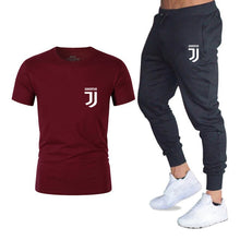 Load image into Gallery viewer, Hot 2019 summer new brand short sleeve shirt men sportswear suit men&#39;s sweatshirt men&#39;s brand clothing  t shirt set tracksuit