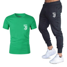Load image into Gallery viewer, Hot 2019 summer new brand short sleeve shirt men sportswear suit men&#39;s sweatshirt men&#39;s brand clothing  t shirt set tracksuit