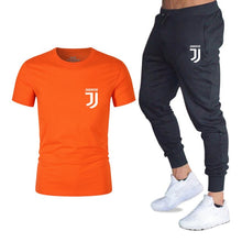 Load image into Gallery viewer, Hot 2019 summer new brand short sleeve shirt men sportswear suit men&#39;s sweatshirt men&#39;s brand clothing  t shirt set tracksuit