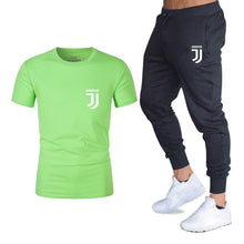Load image into Gallery viewer, Hot 2019 summer new brand short sleeve shirt men sportswear suit men&#39;s sweatshirt men&#39;s brand clothing  t shirt set tracksuit