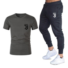 Load image into Gallery viewer, Hot 2019 summer new brand short sleeve shirt men sportswear suit men&#39;s sweatshirt men&#39;s brand clothing  t shirt set tracksuit