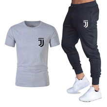 Load image into Gallery viewer, Hot 2019 summer new brand short sleeve shirt men sportswear suit men&#39;s sweatshirt men&#39;s brand clothing  t shirt set tracksuit