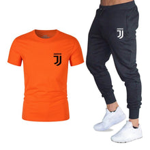 Load image into Gallery viewer, Hot 2019 summer new brand short sleeve shirt men sportswear suit men&#39;s sweatshirt men&#39;s brand clothing  t shirt set tracksuit