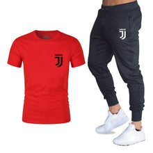 Load image into Gallery viewer, Hot 2019 summer new brand short sleeve shirt men sportswear suit men&#39;s sweatshirt men&#39;s brand clothing  t shirt set tracksuit