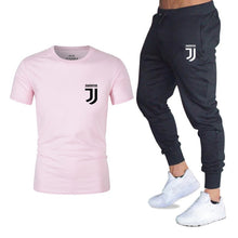 Load image into Gallery viewer, Hot 2019 summer new brand short sleeve shirt men sportswear suit men&#39;s sweatshirt men&#39;s brand clothing  t shirt set tracksuit