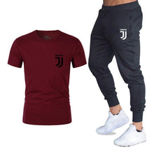 Load image into Gallery viewer, Hot 2019 summer new brand short sleeve shirt men sportswear suit men&#39;s sweatshirt men&#39;s brand clothing  t shirt set tracksuit