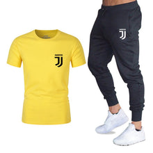 Load image into Gallery viewer, Hot 2019 summer new brand short sleeve shirt men sportswear suit men&#39;s sweatshirt men&#39;s brand clothing  t shirt set tracksuit