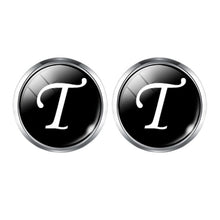 Load image into Gallery viewer, Men&#39;s Fashion A-Z Single Alphabet Cufflinks Silver Color Letter Cuff Button for Male Gentleman Shirt Wedding Cuff Links Gifts