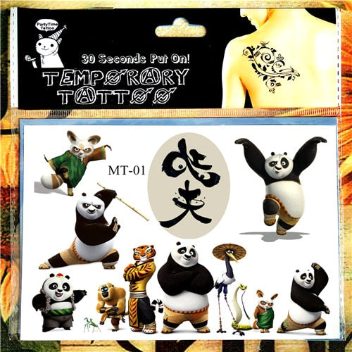 Children Temporary Tattoo Sticker Cartoon Tatoo Body Art Novelty Gag Toys for Dragon Knights Fans Waterproof 2-3 Days