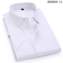 Load image into Gallery viewer, Men&#39;s Casual Dress Short Sleeved Shirt Twill White Blue Pink Black Male Slim Fit Shirt For Men Social Shirts 4XL 5XL 6XL 7XL 8XL