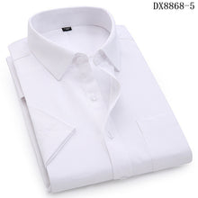 Load image into Gallery viewer, Men&#39;s Casual Dress Short Sleeved Shirt Twill White Blue Pink Black Male Slim Fit Shirt For Men Social Shirts 4XL 5XL 6XL 7XL 8XL