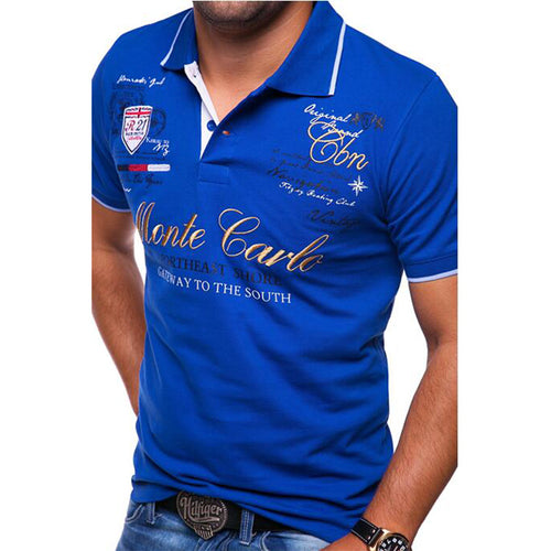 ZOGAA Polo Shirts Men's Fashion Personality Short Sleeve Shirt Male Printing Casual Polos Shirts Brand Quality Tops Tees 2019