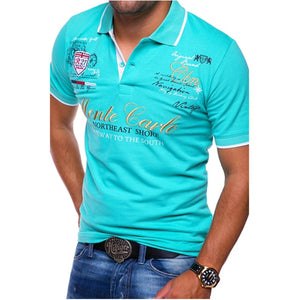 ZOGAA Polo Shirts Men's Fashion Personality Short Sleeve Shirt Male Printing Casual Polos Shirts Brand Quality Tops Tees 2019