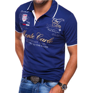 ZOGAA Polo Shirts Men's Fashion Personality Short Sleeve Shirt Male Printing Casual Polos Shirts Brand Quality Tops Tees 2019