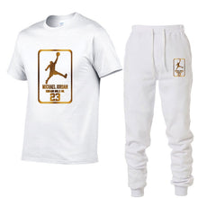 Load image into Gallery viewer, 23 JORDAN Summer Hot Sale Men&#39;s Sets T Shirts+pants Two Pieces Sets Casual Tracksuit Male Tshirt Gyms Fitness trouser