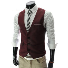 Load image into Gallery viewer, 2019 Hot Men Formal Dress Suit Vests Slim Fit Men Suit Vest Male Wedding Party Waistcoat Homme Casual Sleeveless Business Jacket