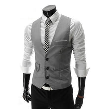 Load image into Gallery viewer, 2019 Hot Men Formal Dress Suit Vests Slim Fit Men Suit Vest Male Wedding Party Waistcoat Homme Casual Sleeveless Business Jacket