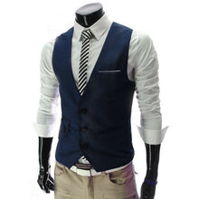 Load image into Gallery viewer, 2019 Hot Men Formal Dress Suit Vests Slim Fit Men Suit Vest Male Wedding Party Waistcoat Homme Casual Sleeveless Business Jacket