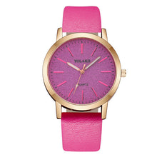 Load image into Gallery viewer, Top Brand High Quality Fashion Womens Ladies Simple Watches Geneva Faux Leather Analog Quartz Wrist Watch clock saat Gift