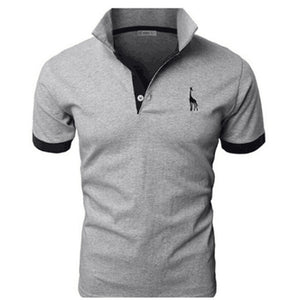 TJWLKJ Men Clothes 2019 Top Tees Men Polo Shirt 5xl Fawn Pattern Short Sleeve Polo Shirt 13Color Cotton Slim Polos Para Hombre