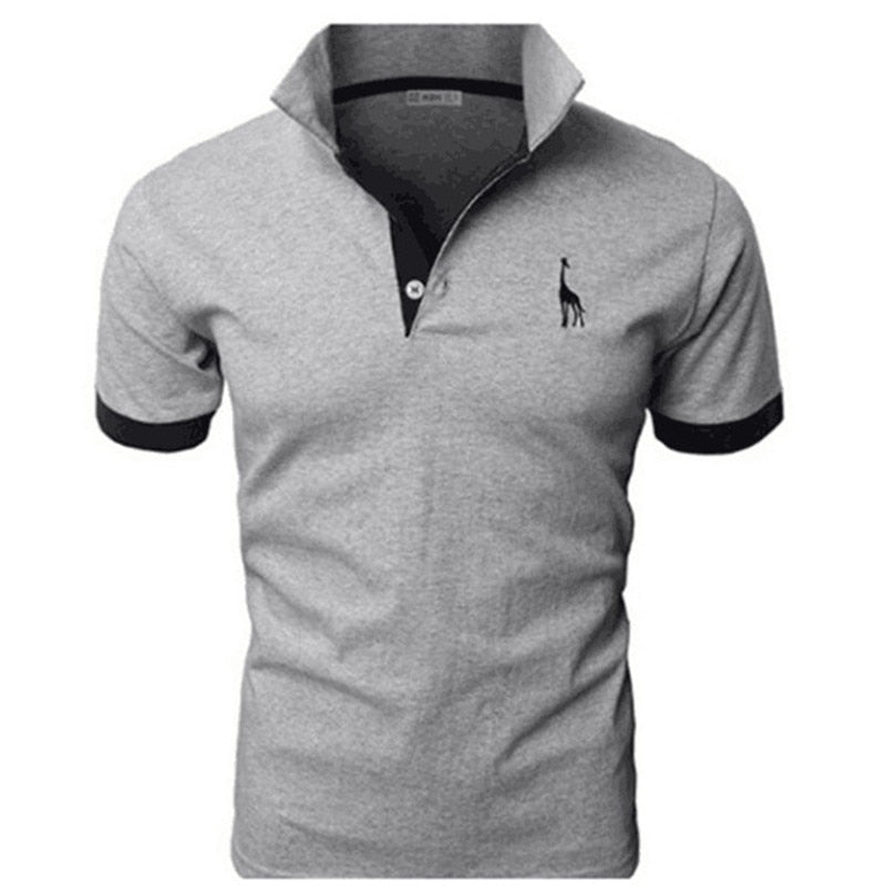 TJWLKJ Men Clothes 2019 Top Tees Men Polo Shirt 5xl Fawn Pattern Short Sleeve Polo Shirt 13Color Cotton Slim Polos Para Hombre