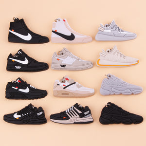 New Exotic Mini Silicone Off White Shoe Keychain Woman  Men Kids Bag Key Ring Gifts Sneaker Porte Clef Key Chain