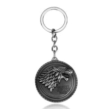 Load image into Gallery viewer, RJ Game of Thrones Keychain House Stark Wolf Beer Opener Key chain A Song Of Ice And Fire Targaryen Dragon Keyring Souvenir Gift