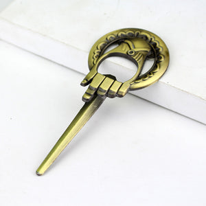 RJ Game of Thrones Keychain House Stark Wolf Beer Opener Key chain A Song Of Ice And Fire Targaryen Dragon Keyring Souvenir Gift