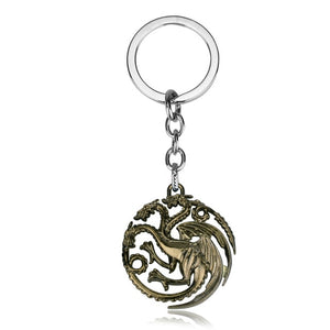 RJ Game of Thrones Keychain House Stark Wolf Beer Opener Key chain A Song Of Ice And Fire Targaryen Dragon Keyring Souvenir Gift