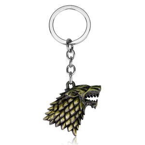 RJ Game of Thrones Keychain House Stark Wolf Beer Opener Key chain A Song Of Ice And Fire Targaryen Dragon Keyring Souvenir Gift
