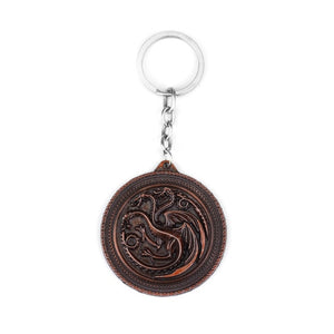 RJ Game of Thrones Keychain House Stark Wolf Beer Opener Key chain A Song Of Ice And Fire Targaryen Dragon Keyring Souvenir Gift