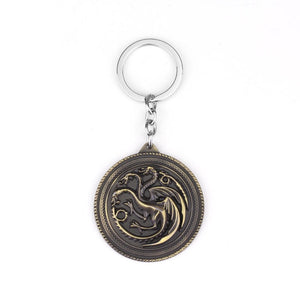 RJ Game of Thrones Keychain House Stark Wolf Beer Opener Key chain A Song Of Ice And Fire Targaryen Dragon Keyring Souvenir Gift