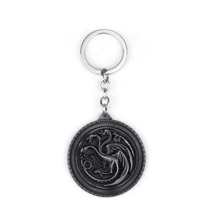RJ Game of Thrones Keychain House Stark Wolf Beer Opener Key chain A Song Of Ice And Fire Targaryen Dragon Keyring Souvenir Gift
